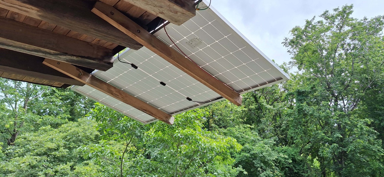 Solar panels on the property in Marbella, Costa Rica